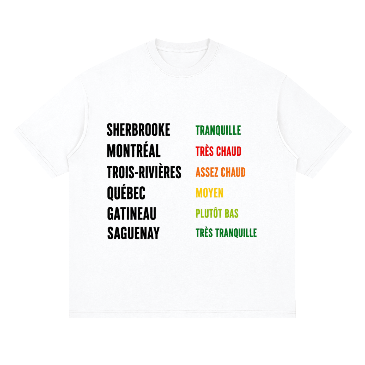 T-SHIRT " VILLE DE QUEBEC (blanc)"