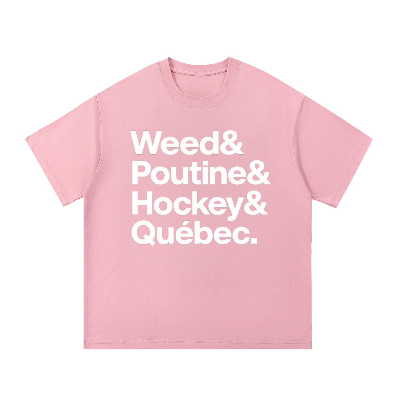 T-SHIRT "Weed & Poutine & Hockey & Québec"