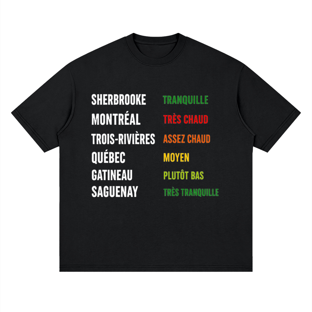 T-SHIRT " VILLE DU QUEBEC (noir)"