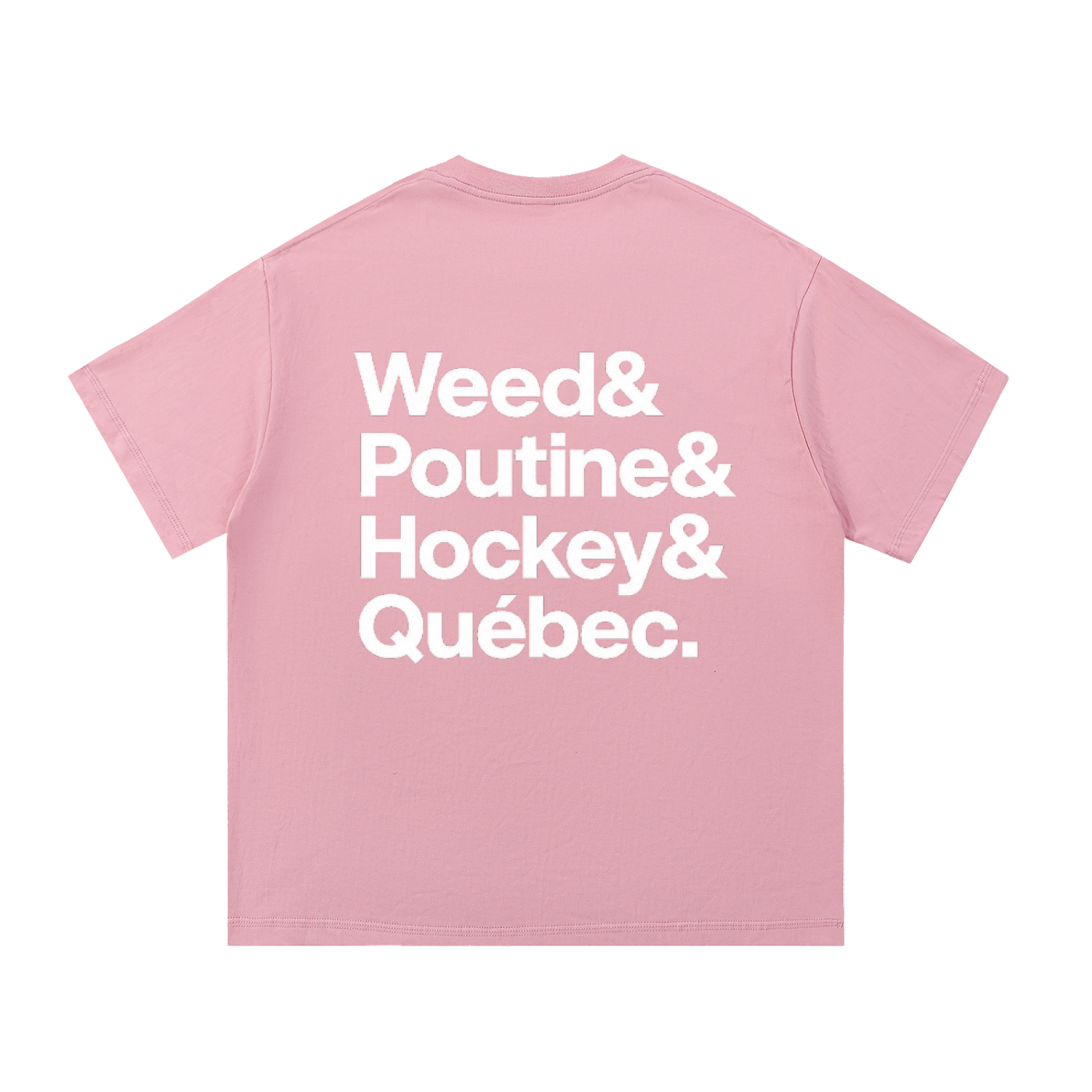 T-SHIRT "Weed & Poutine & Hockey & Québec"