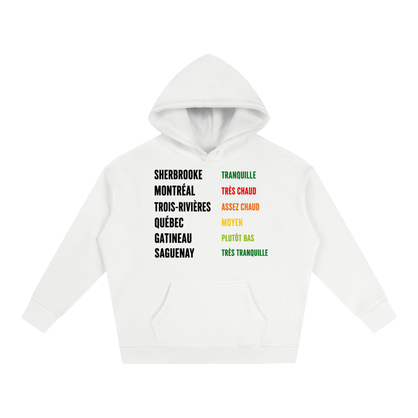 HOODIES "VILLE DE QUEBEC"(écris noir)